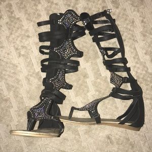 Crazy Train Gladiator Sandals NWT
